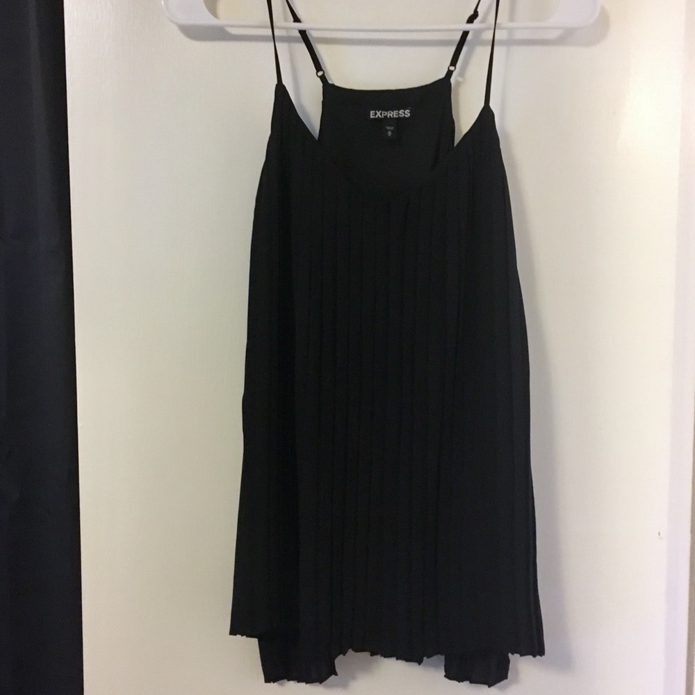Express Pleated Spaghetti Strap Tank